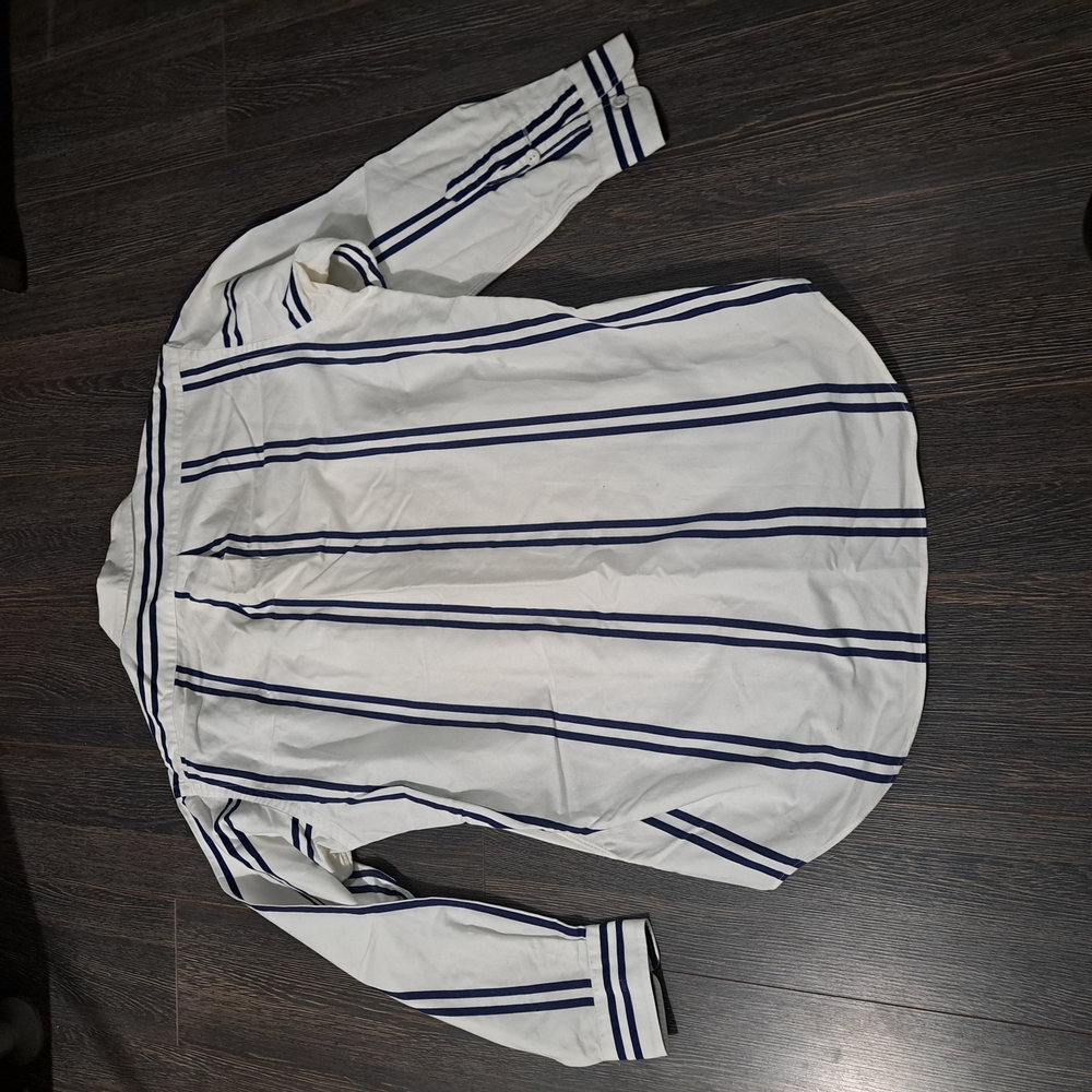 Ralph Lauren Polo White and Blue Striped Shirt - Picture 5 of 5
